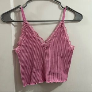 Frankie Phoenix Lace Tank Top - Pink